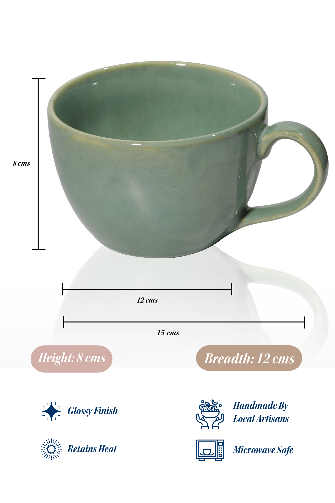 Ocean Ceramic Soup Mug - Ayuda Homes