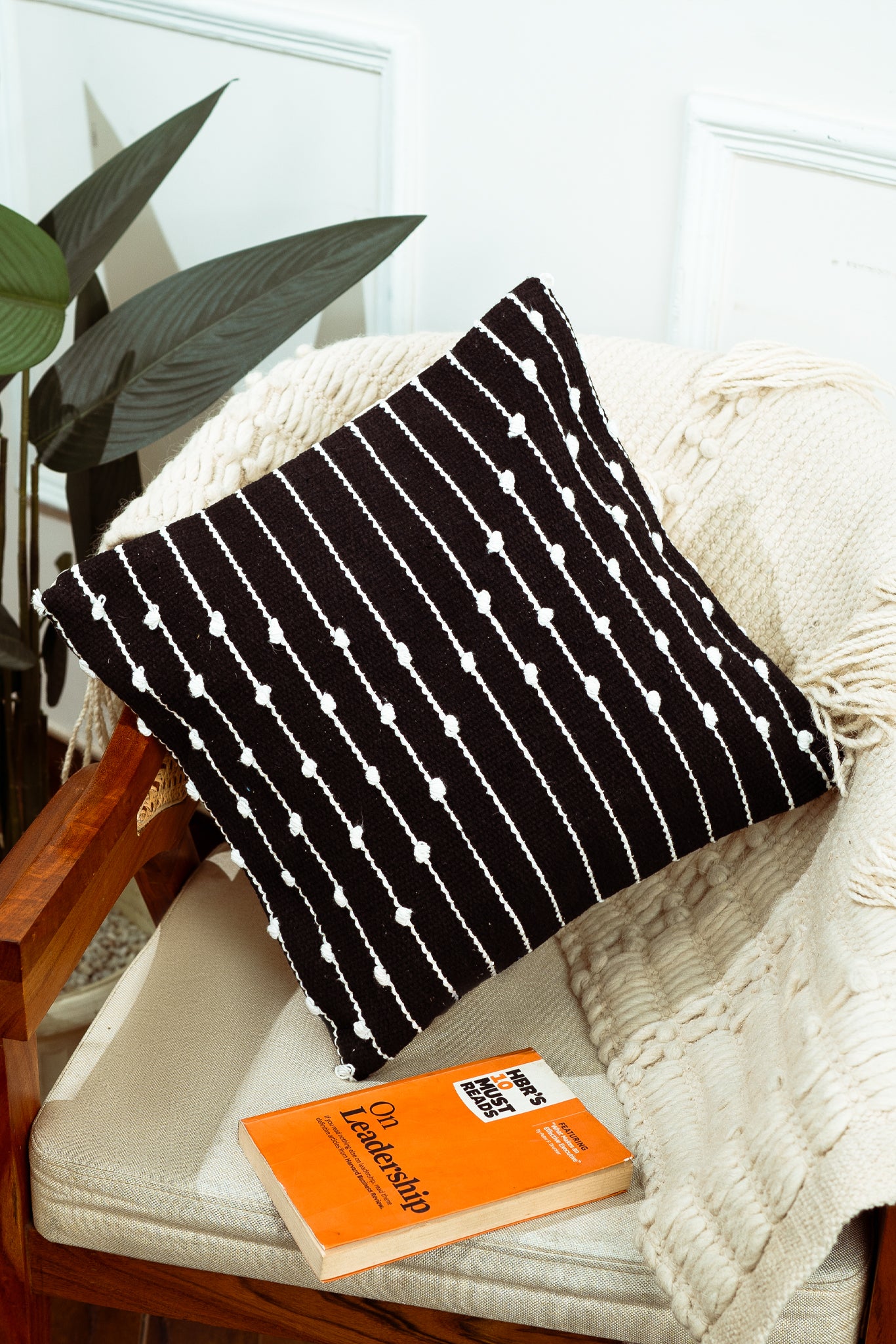 Monochrome Cushion Cover - Handloom Made (Set of 2)