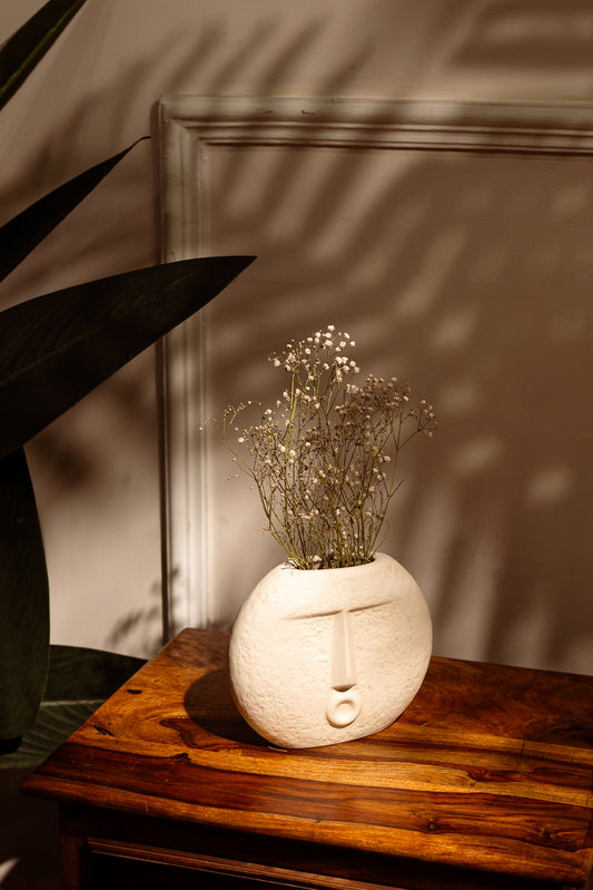 Minimalist Face Ceramic Vase