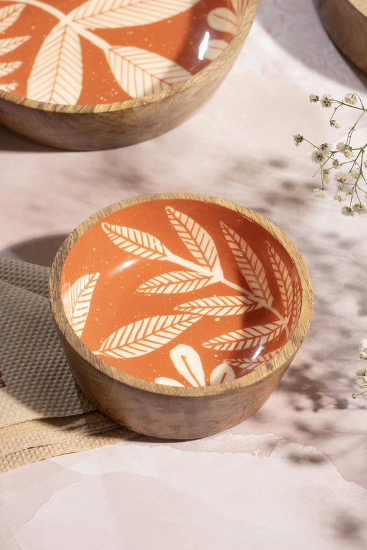 Pastel Garden Wooden Bowl (Small)