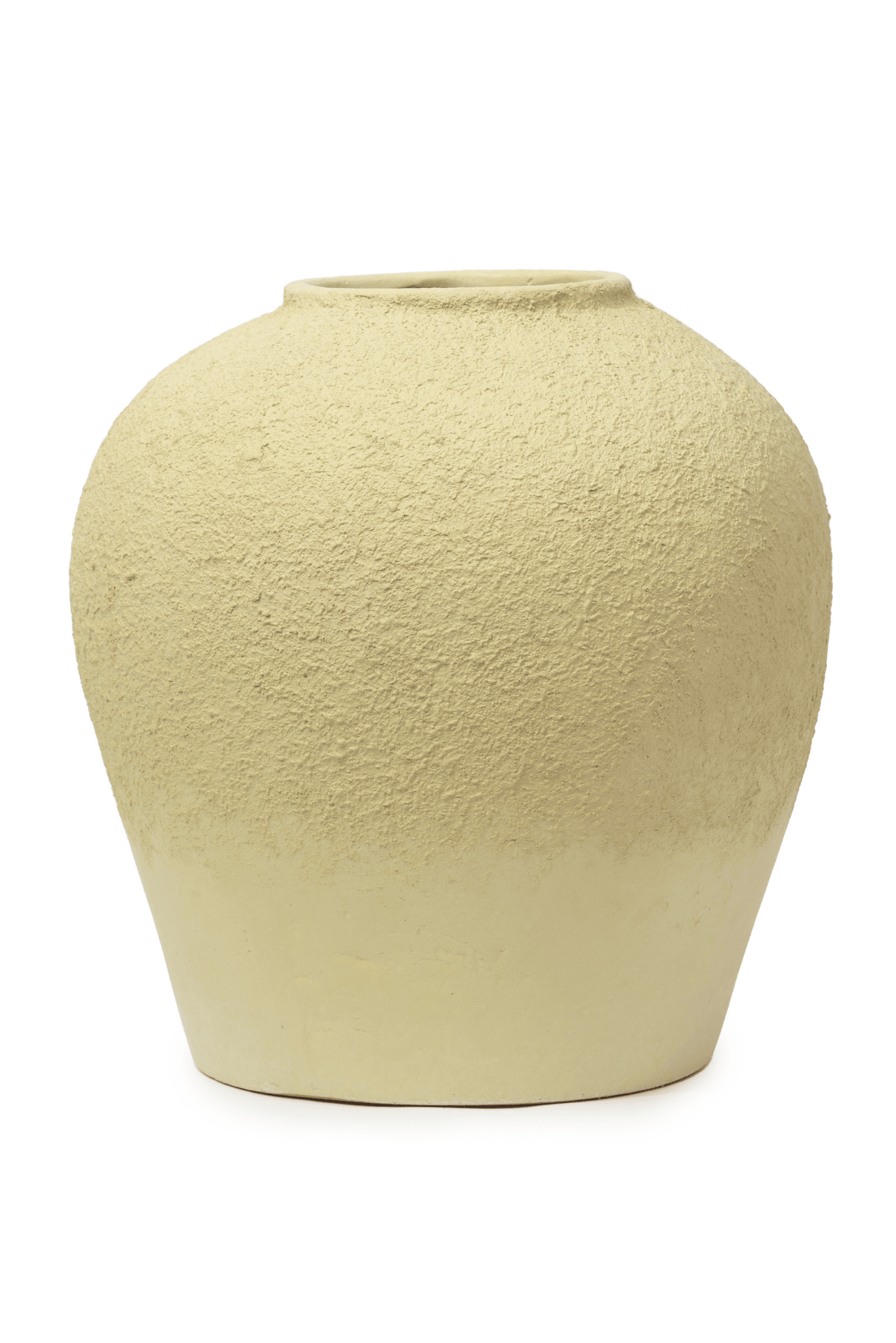 Beige Textured Paper Mache Vase