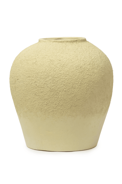 Beige Textured Paper Mache Vase