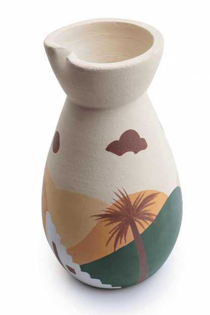 Palm Oasis Terracotta Vase