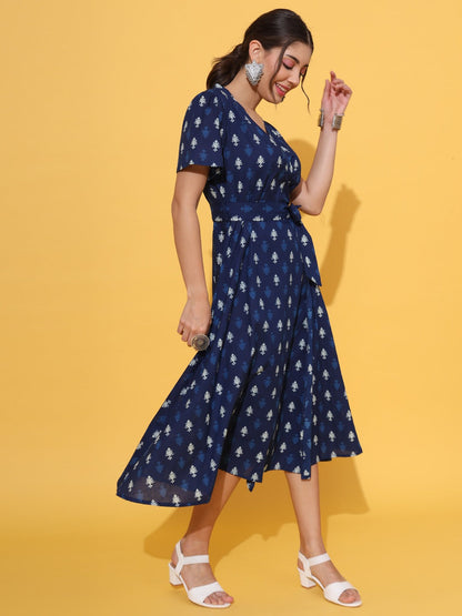 A-line   Wrap Dress