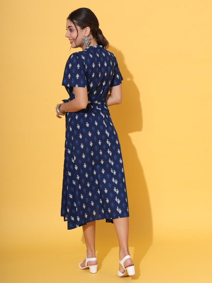 A-line   Wrap Dress