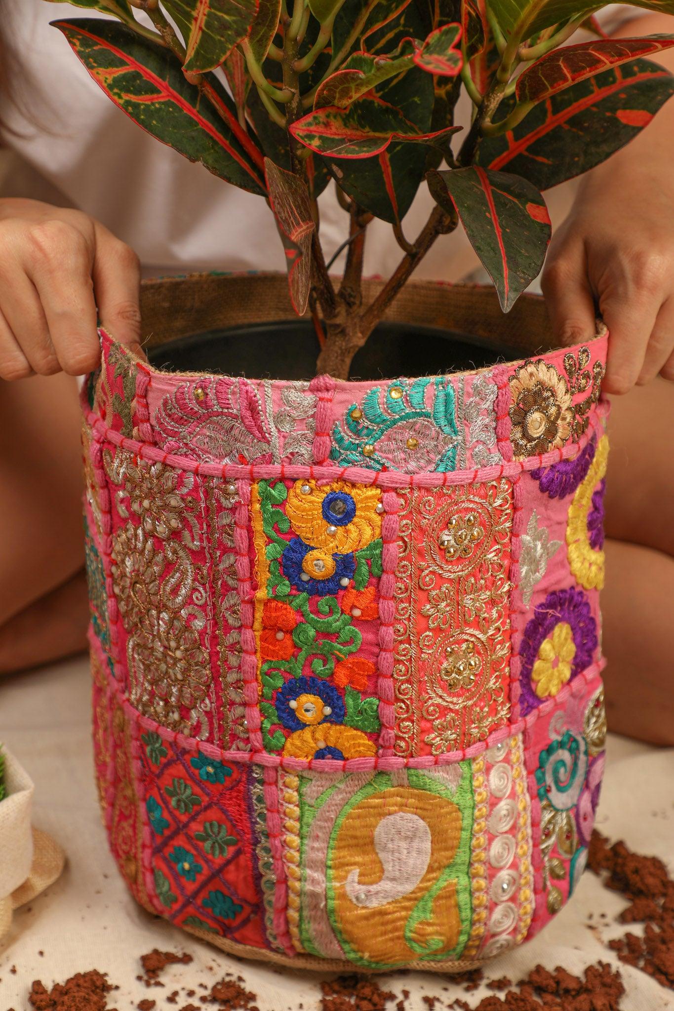 Carmine Pink Pot Cover - Ayuda Homes