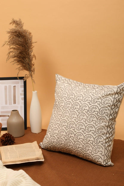 Cocoa Motif Cushion Cover - Block Printed - Ayuda Homes