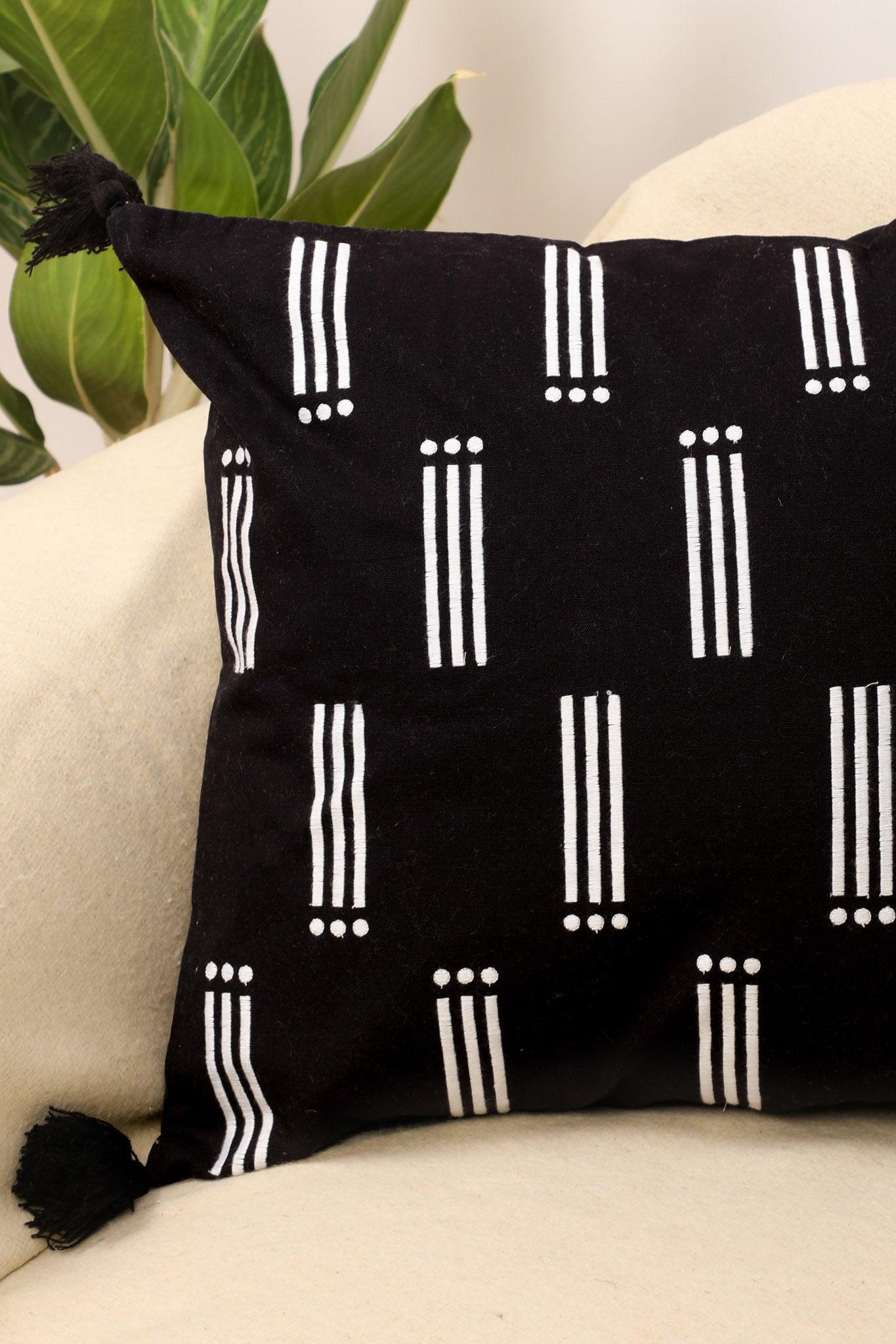 Charcoal Cushion Cover -  Handmade - Ayuda Homes