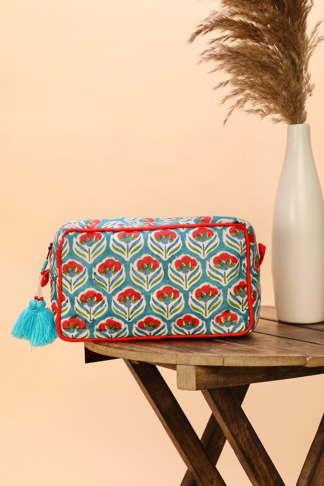 Izhar Pouch - Block Printed - Ayuda Homes