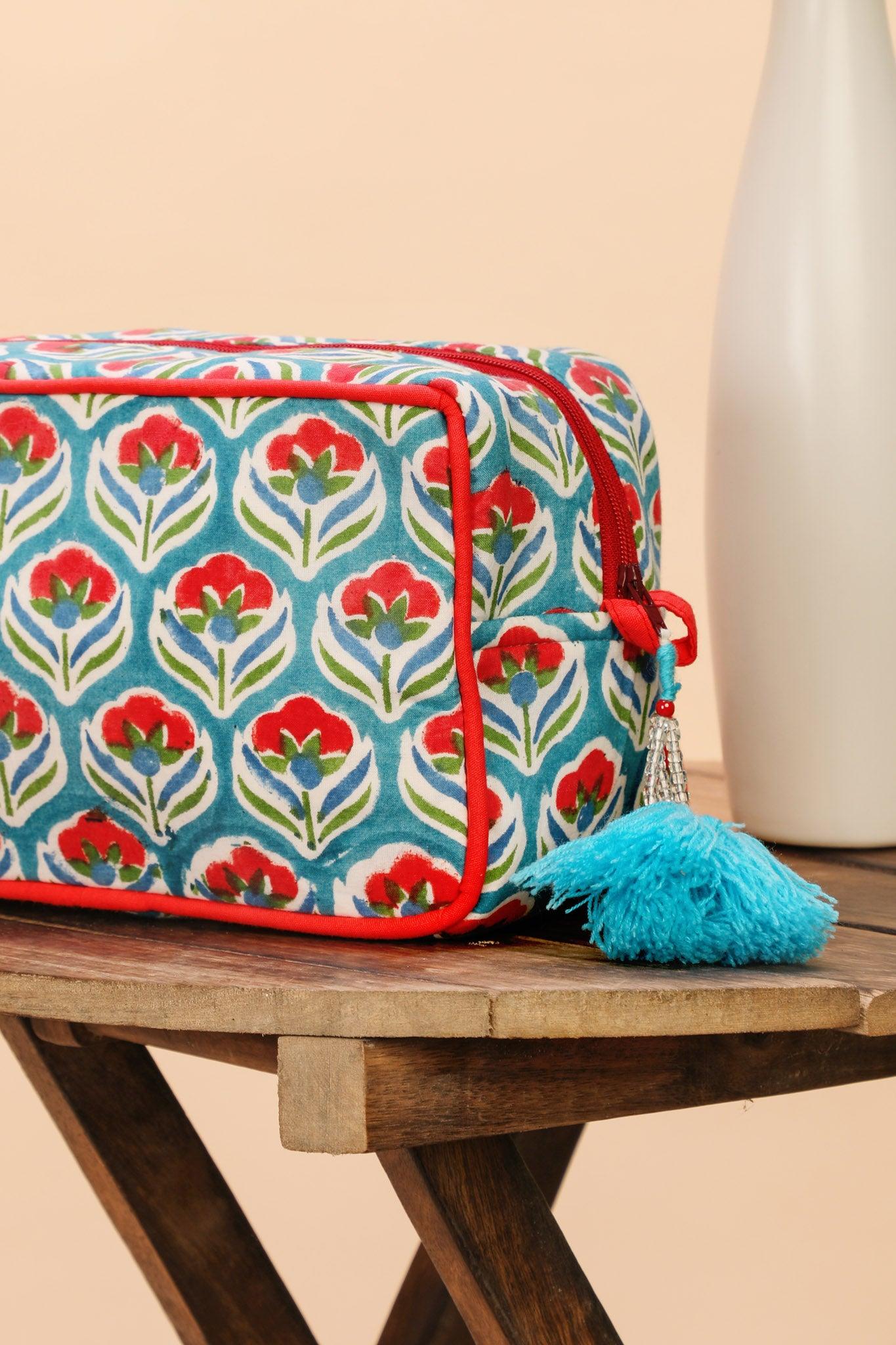 Izhar Pouch - Block Printed - Ayuda Homes