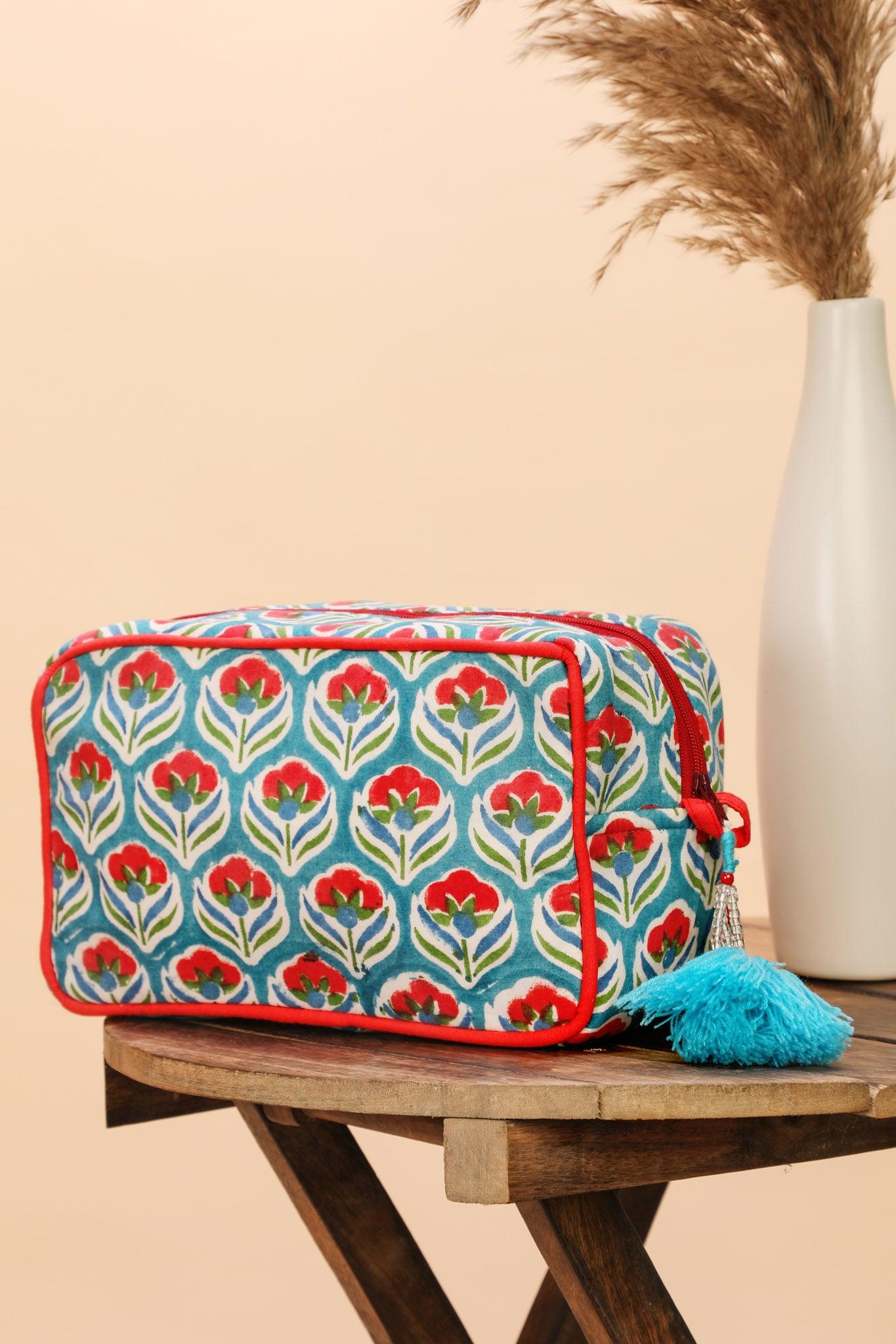 Izhar Pouch - Block Printed - Ayuda Homes