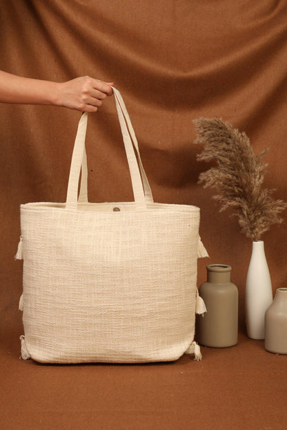 Tasseled Tote Bag - Ayuda Homes